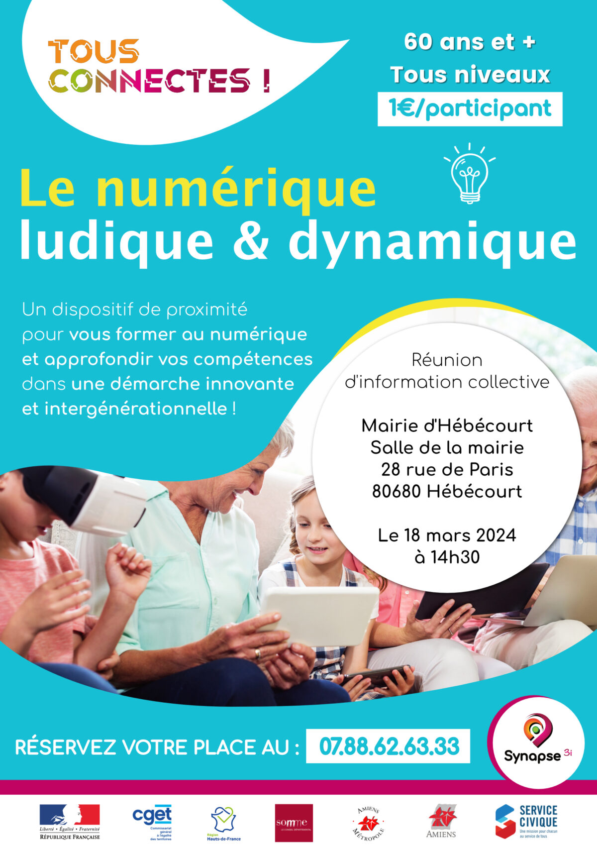 Le numérique pour les + de 60 ans à Hébécourt. Un moment convivial et utile.