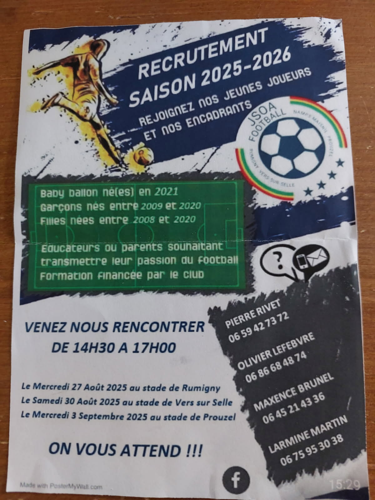 Foot pour les jeunes, un club à votre porte.