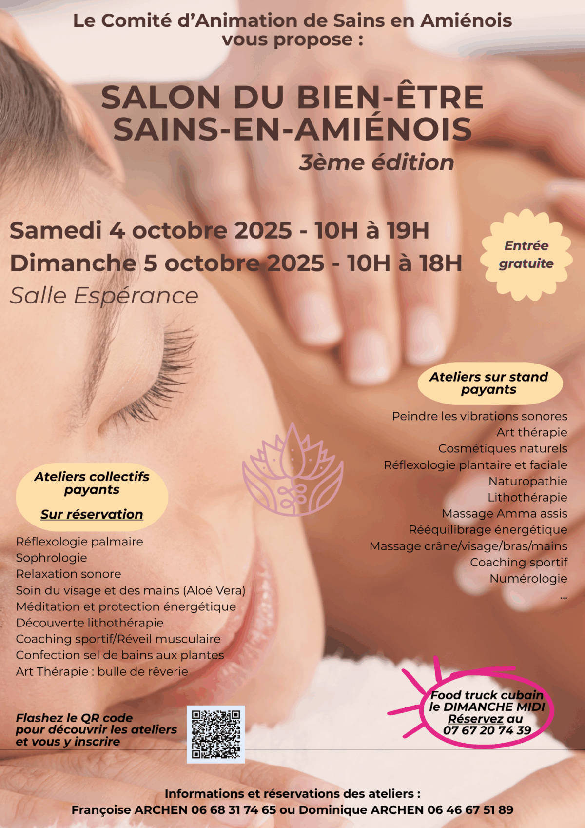 Salon du bien être les 4 et 5 octobre à Sains en Amiénois.