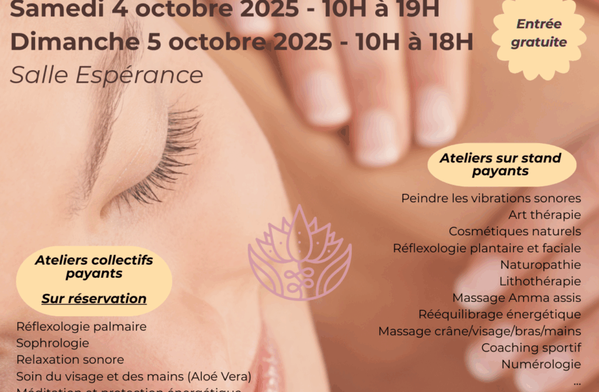 Salon du bien être les 4 et 5 octobre à Sains en Amiénois.