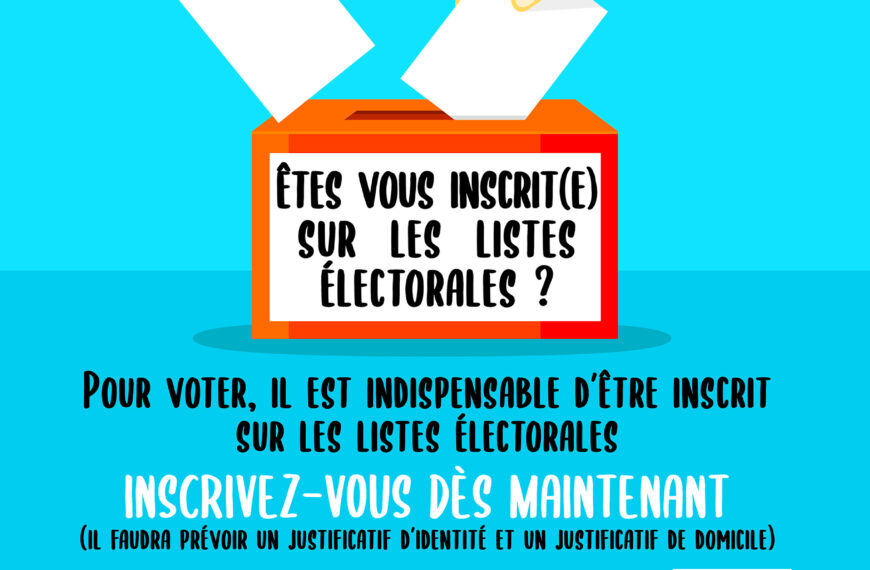 Inscription sur les listes électorales pour pouvoir voter aux municipales.